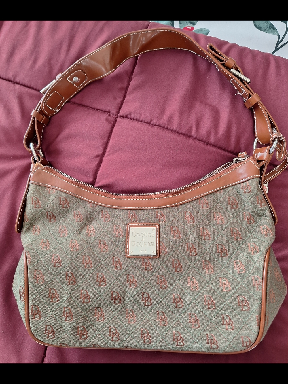 Dooney & Bourke- Look Alike- Tan Logo Hobo Shoulder Bag